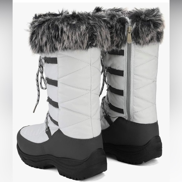 NWT Dream Pairs Maine Winter boots grey / taupe excellent Size 9 - Picture 4 of 12